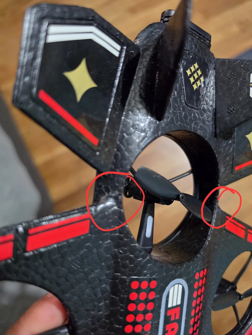 Thunder Bolt RC Quad Drone - Black & Red